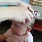 Baby discovers full vision for the first time