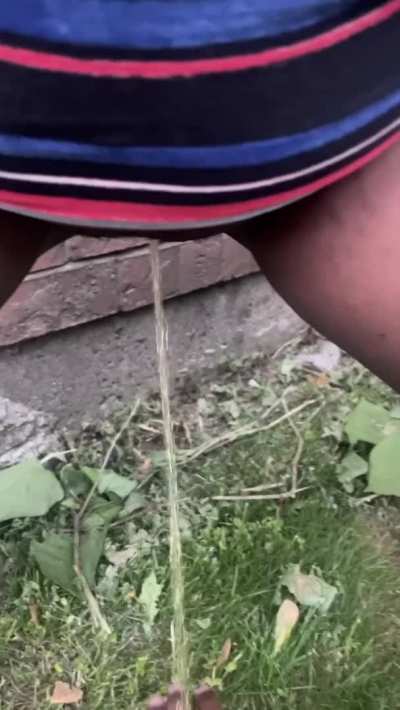 Couldn’t hold it until I made it inside. Who else wants to get under?