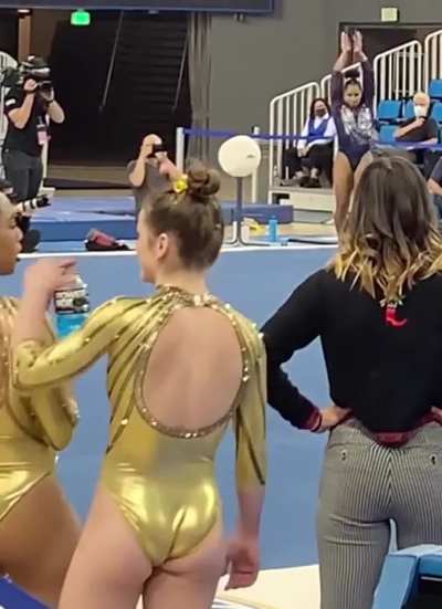 At the gymnastics competition