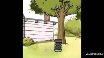 Quando o caillou vê um fusca azul