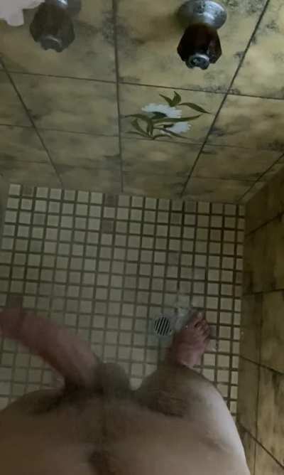 Got hard while in the shower😉 hope the quality isn’t too bad this time