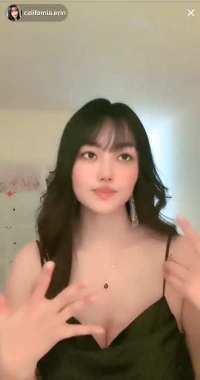 Side exposed on revealing dress