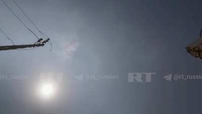 Moments before British journalist Steve Sweeney was injured by Israeli strike in Lebanon