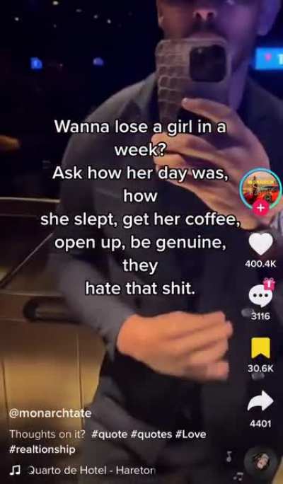 Is this the right place to post this shit? This and the comments give off “I’ve only watched highlights of American Psycho / Joker and 100% think I am just like the mc.” Or “Women only like guys who are > 6’5, 8 inches, rock hard abs.” etc. 🙄