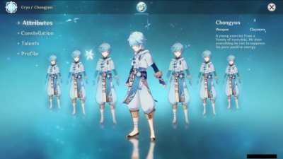 Chongyun using shadow clone jutsu