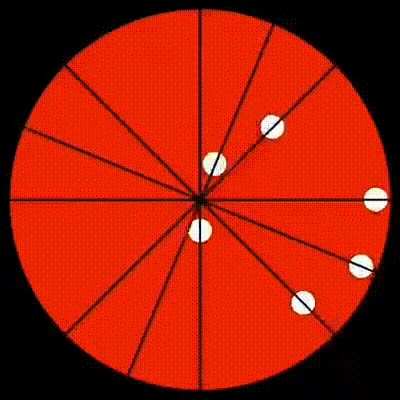 Each ball is travelling in a straight line... but end up in a fantastic illusion!
