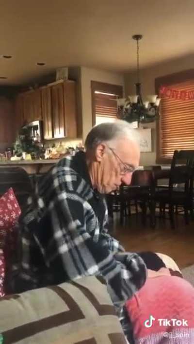 A grandfather lost his wife to cancer after 50 years of marriage so his daughter made him a quilt of her clothes to make him feel closer