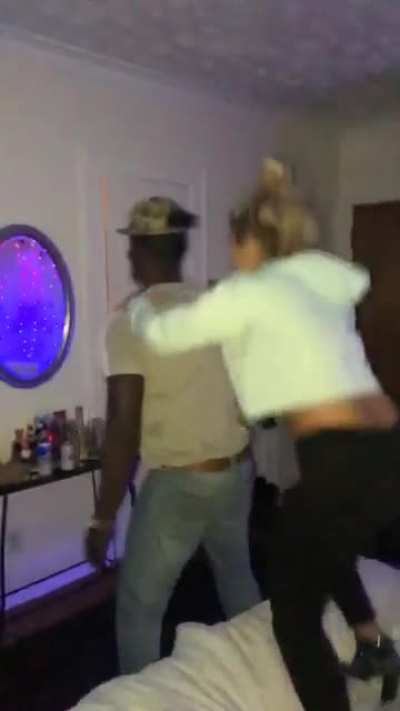 HMC while I try to get on his shoulders.