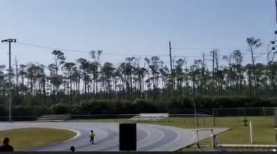 Little boy runs past finish line and doesn’t stop