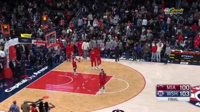 [Highlight] Bam Adebayo hits back rim on a heave from 94 feet away