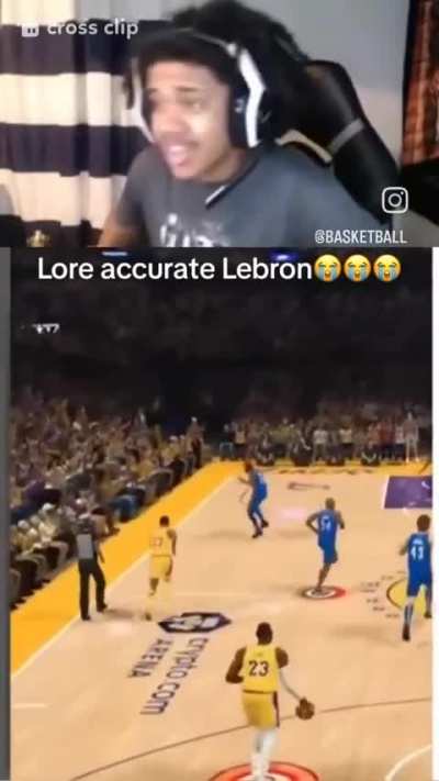 Lore accurate Lebron (he got so mad Lebron flew and dunked) 