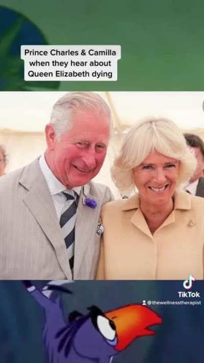 Prince Charles & Camilla when they hear about Queen Elizabeth dying.