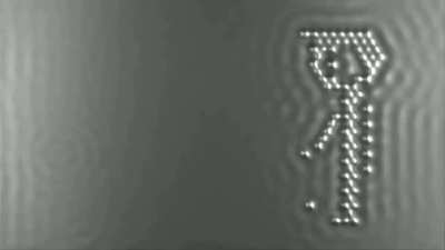 First movie made by atoms