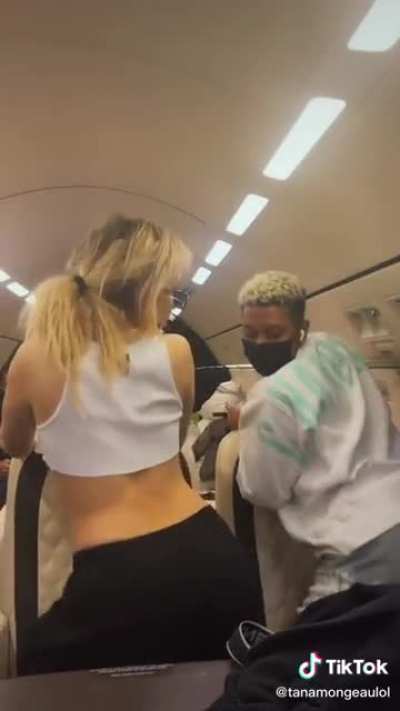 Tana on a jet
