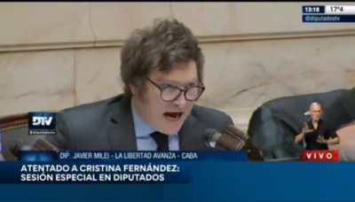 Hablo Milei - el vídeo está cortado porque la tv pública 