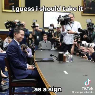 So were making edits of the Tiktok CEO now? Lol