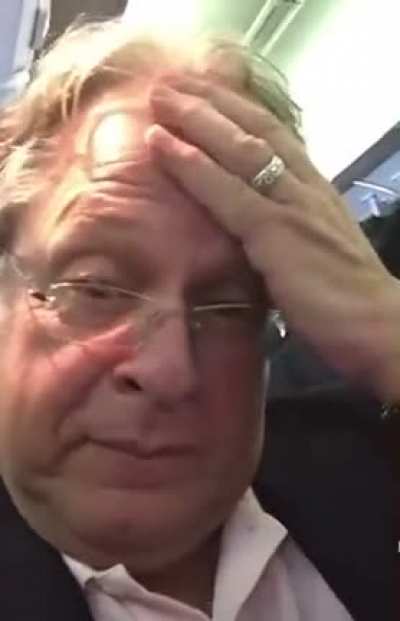 A passenger screams in the face of a screaming kid.