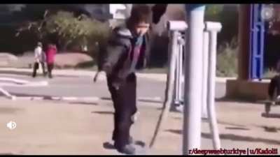 Jumping off a swing gone wrong