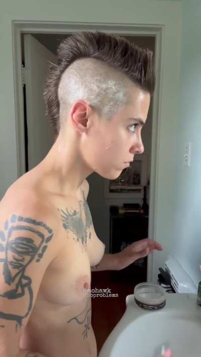 The making of the mohawk ❤️‍🔥