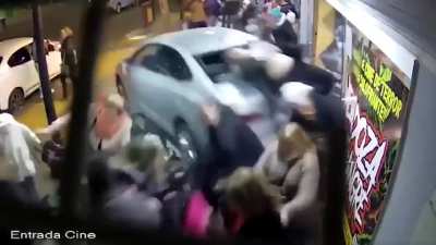 someone reversed his car into people