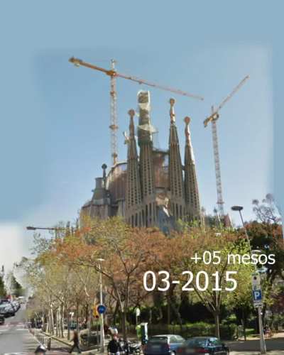 Sagrada Família construction time-lapse I've made