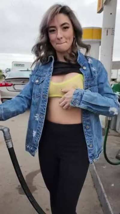 Ahh! Flashing at the gas station always makes me nervous [GIF]