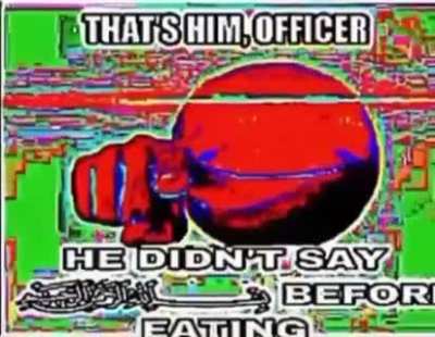 He didn't say ﷽ before eating.