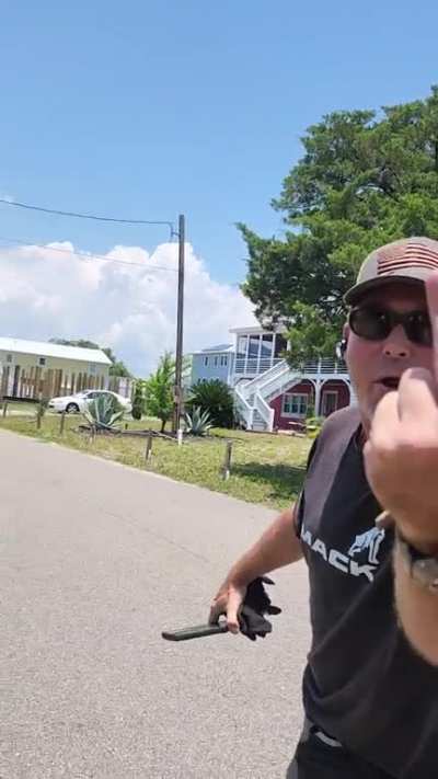 Forklift driver drives heavy load with heavy machinery thru private residence yard tears up grass then threatens to smash skull and knock head in then attempts a missed punch. Before cam he's on a 