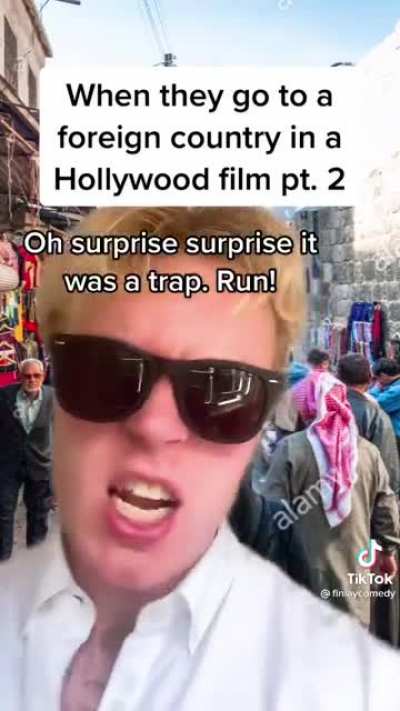 Foreign country scenes in Hollywood films