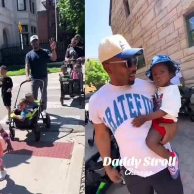 Hundreds of Black dads in Chicago pulled up for a 'Daddy Stroll' to proudly celebrate being present fathers