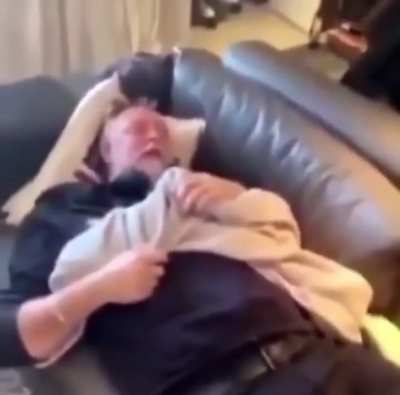 I found this scrolling a reddit a rentiod trying to sleep on his sons (apparent land chad) couch without playing rent. What should I do if this situation happens to me? Should I follow what happened in the video?