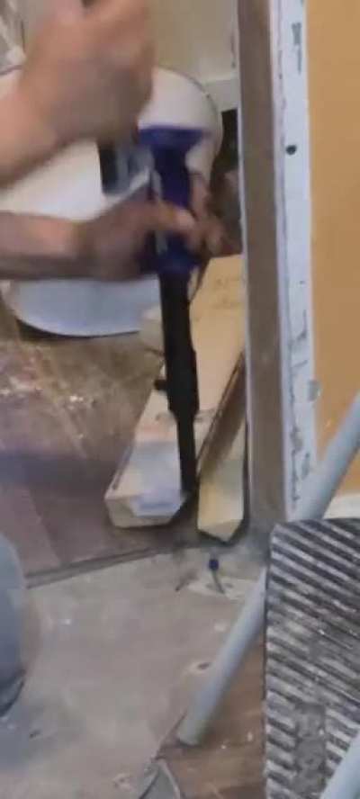 .22 Nail gun shatters wood.