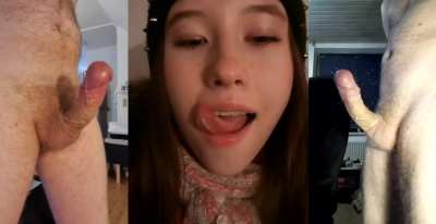 Leaking from all that tongue action