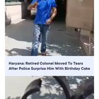 Rtd Colonel Moved To Tears After Police Surprise Him With Birthday Cake