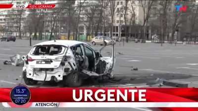 TN EN UCRANIA: KIEV BAJO ATAQUE | Nelson Castro en el lugar en el que mataron a la periodista rusa