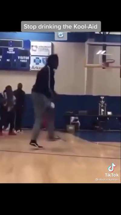 Dude hits a nasty spin at a school assembly