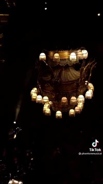 The Phantom of the Opera Chandelier Rising Over Broadway Again