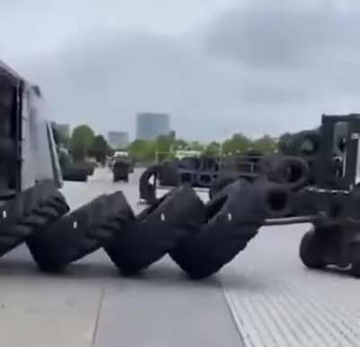 Unloading tires like a boss