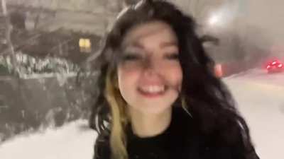 Girl in the snow
