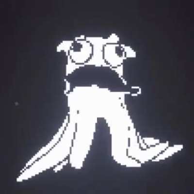 Been messing with 3D and 1bit Pixel art, found this gentleman on the way