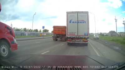 The driver decided to drive on the side of the road.