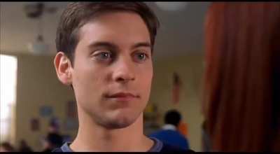 Tobey Maguire did 156 retakes to get it right. There was no CGI in this scene.
