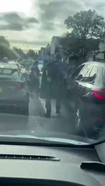 Police in London crash into another police officer on foot