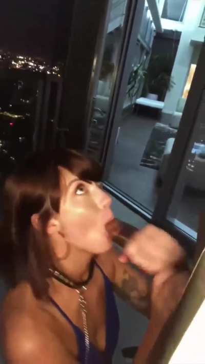 Posh milf on a leash