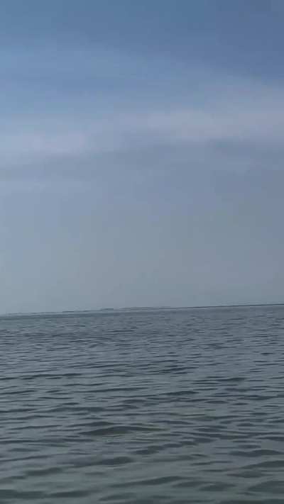 Two cruise missiles launched over the Caspian Sea towards the Black Sea. Video captured by fishermen.