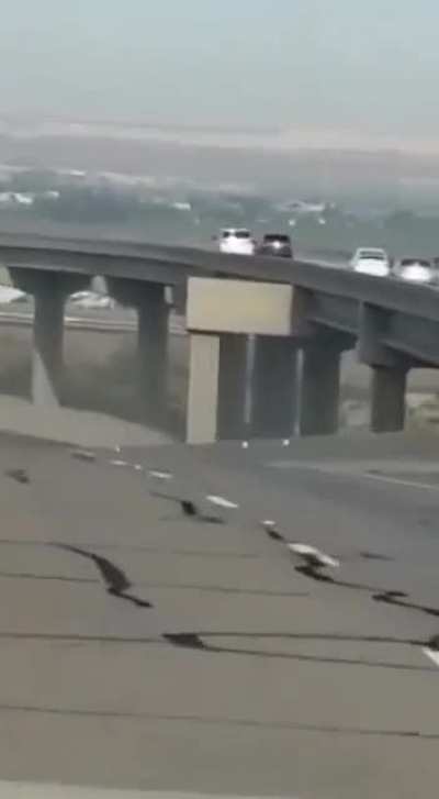 Concrete mix truck’s brakes fail.