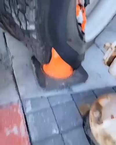It's just a plastic cone, so he thought.