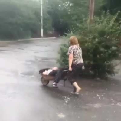 Taking husband home