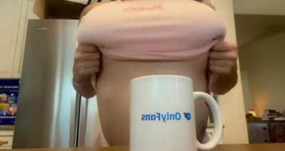 Wednesdays are always better with coffee and my titties dropping …