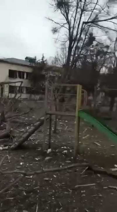 Borodyanka after intense bombing by russian invaders
